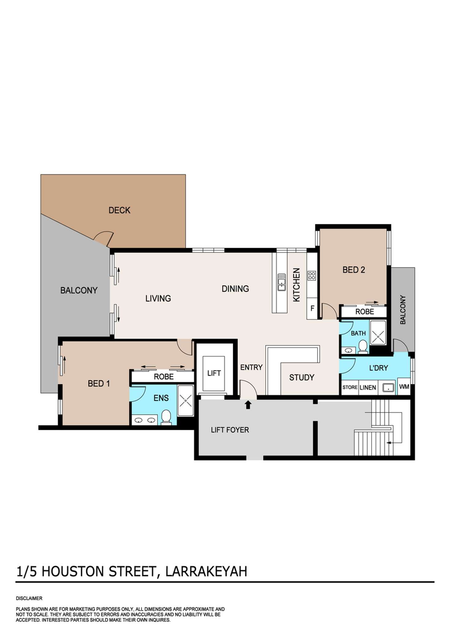 Floorplan of Homely apartment listing, 1/5 Houston Street, Larrakeyah NT 820