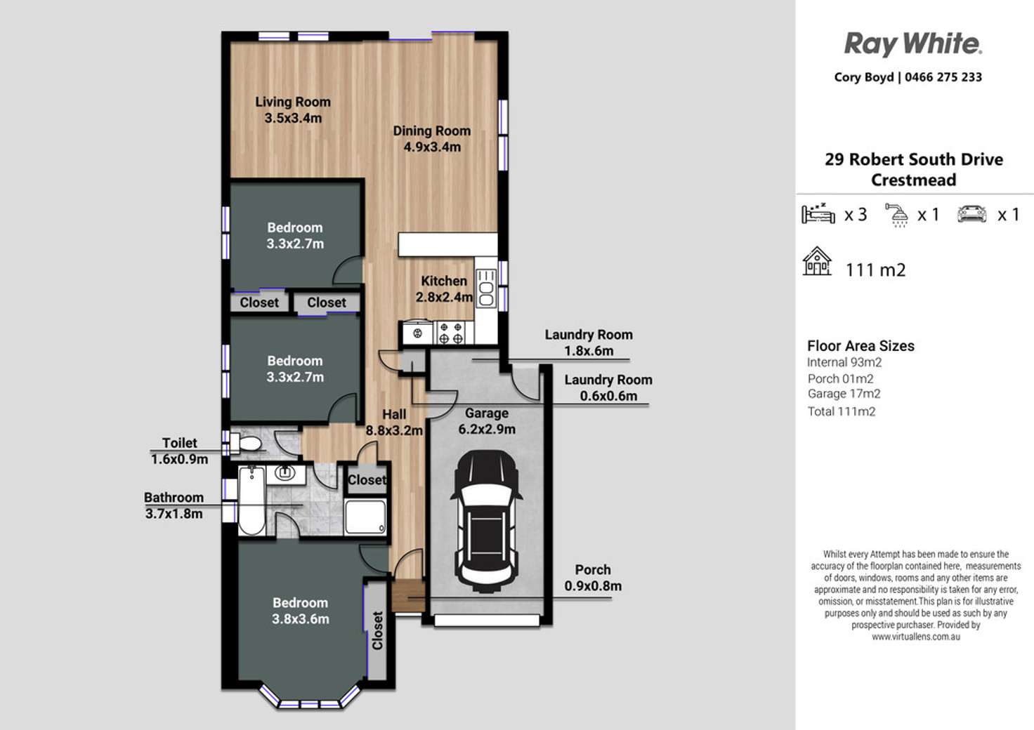 Floorplan of Homely house listing, 29 Robert South Drive, Crestmead QLD 4132