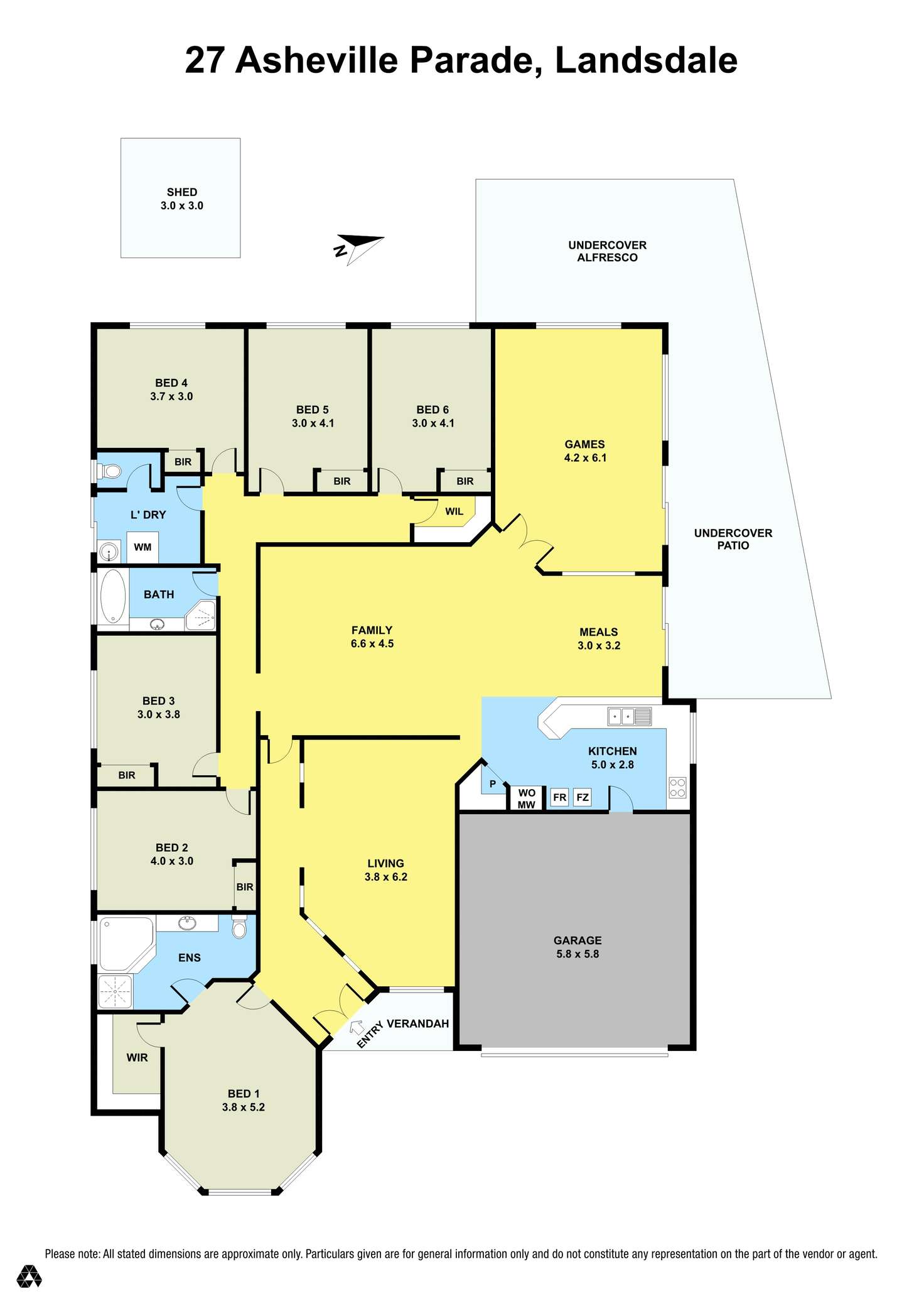 Floorplan of Homely house listing, 27 Asheville Parade, Landsdale WA 6065