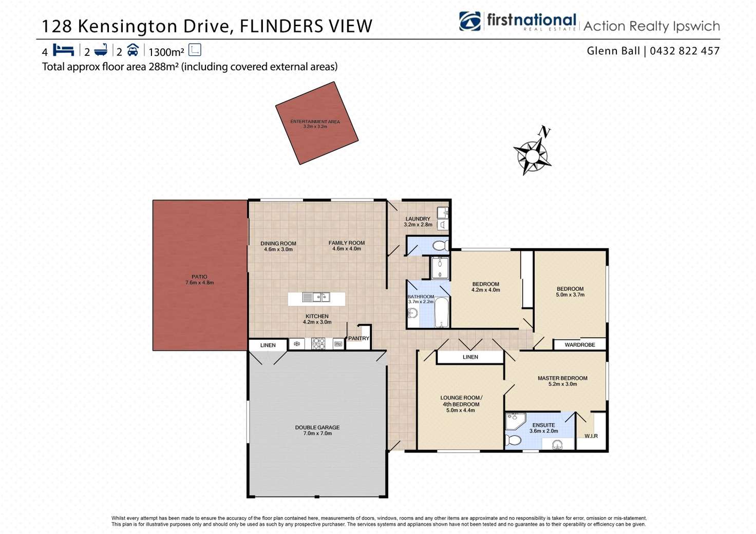 Floorplan of Homely house listing, 128 Kensington Drive, Flinders View QLD 4305