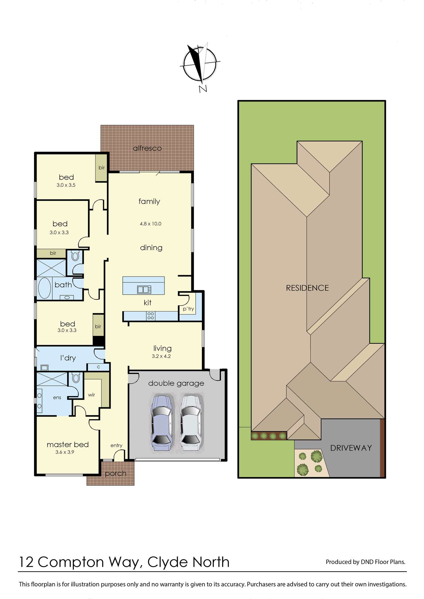 Floorplan of Homely house listing, 12 Compton Way, Clyde North VIC 3978