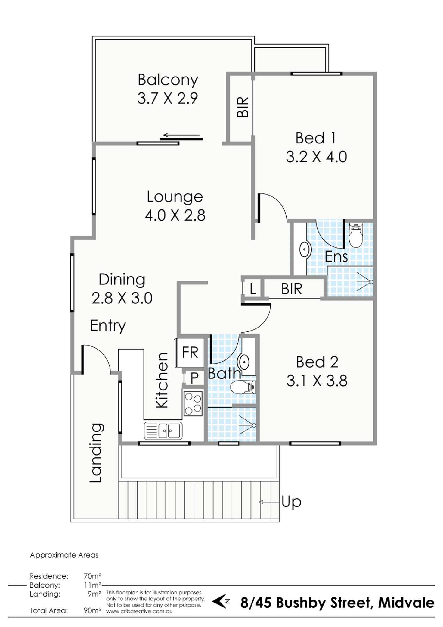 Floorplan of Homely unit listing, 8/45 Bushby Street, Midvale WA 6056