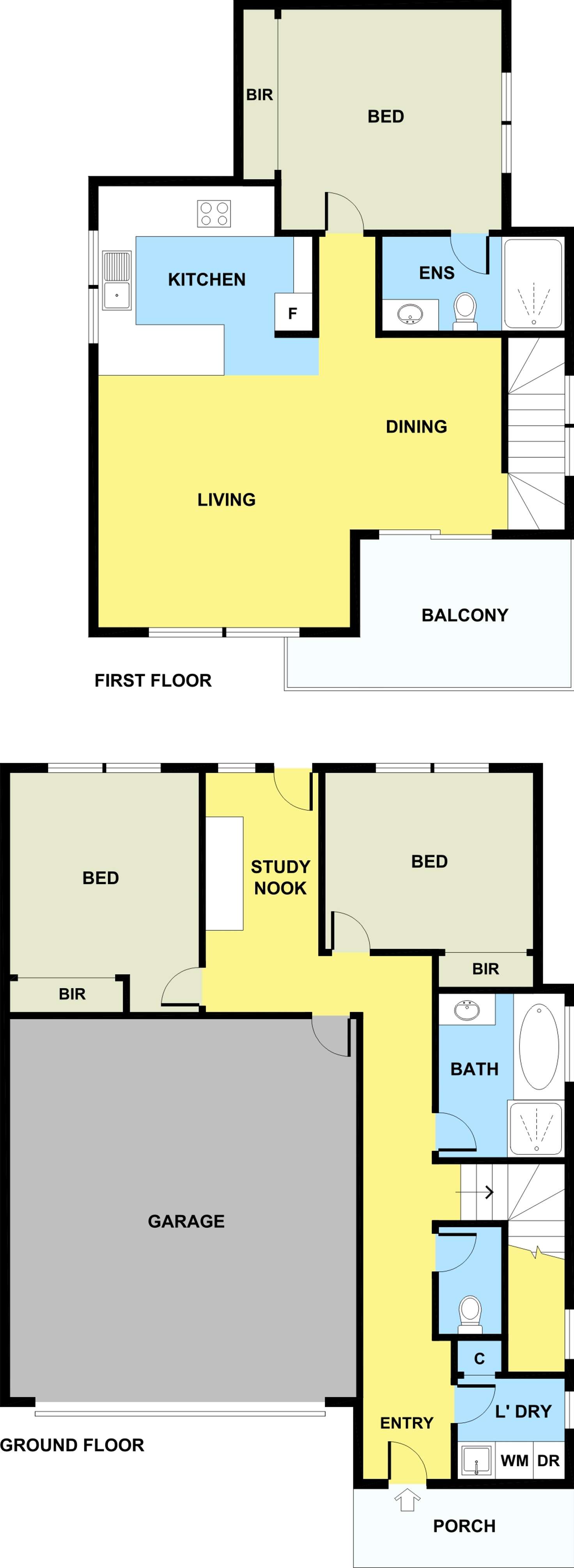 Floorplan of Homely townhouse listing, 3 Oscar Place, Kilsyth VIC 3137