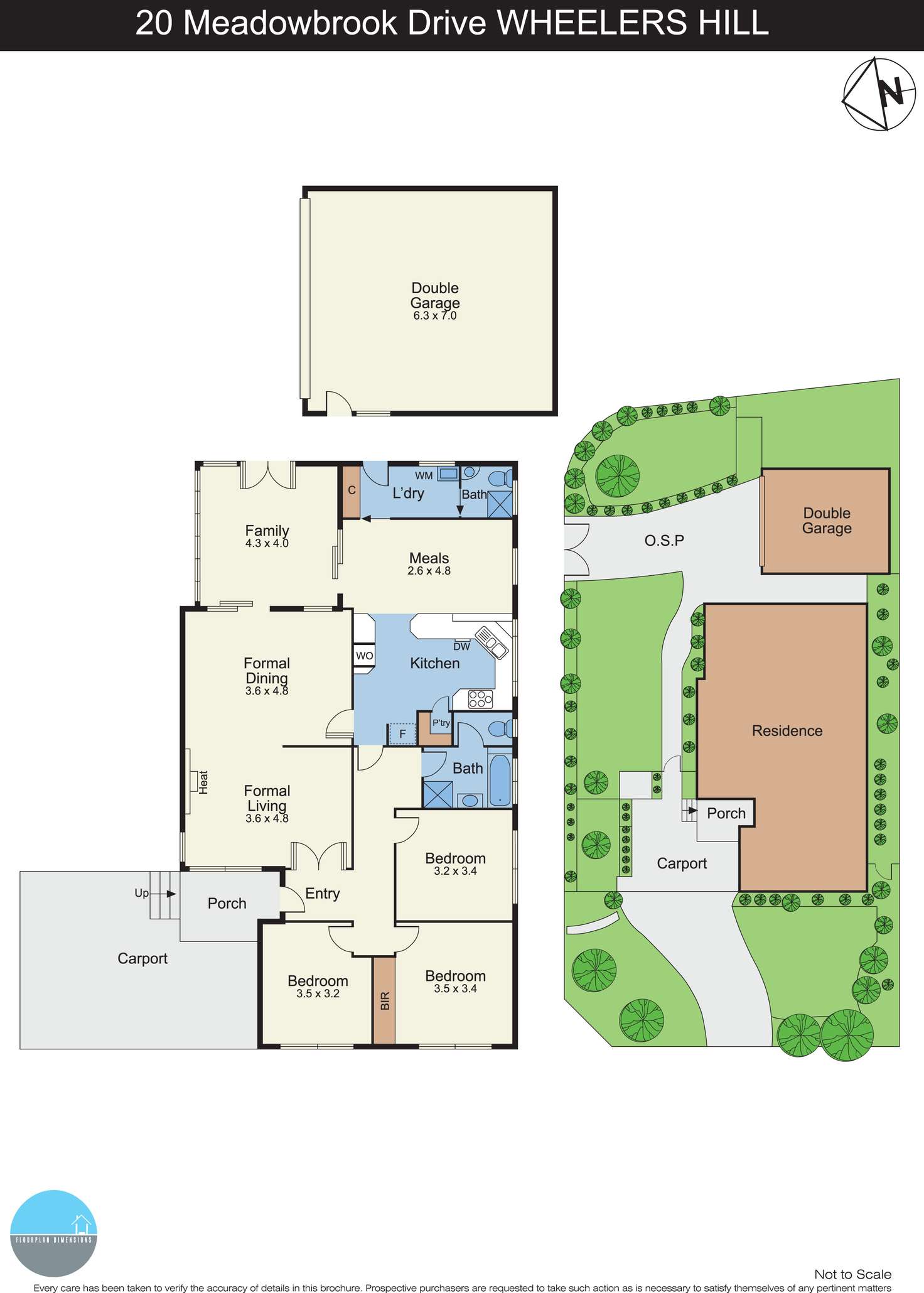 Floorplan of Homely house listing, 20 Meadowbrook Drive, Wheelers Hill VIC 3150