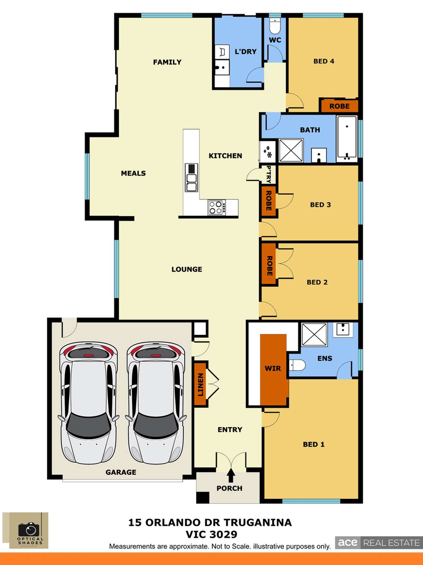 Floorplan of Homely house listing, 15 Orlando Drive, Truganina VIC 3029