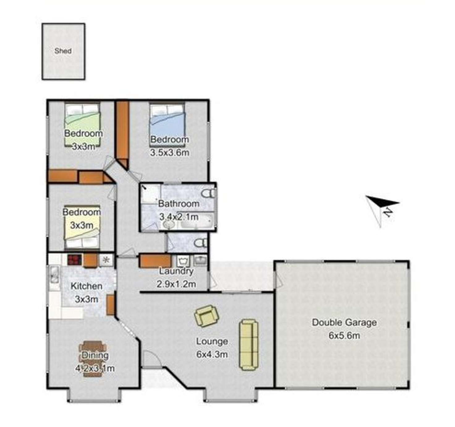 Floorplan of Homely house listing, 10 Longvista Road, Blackstone Heights TAS 7250