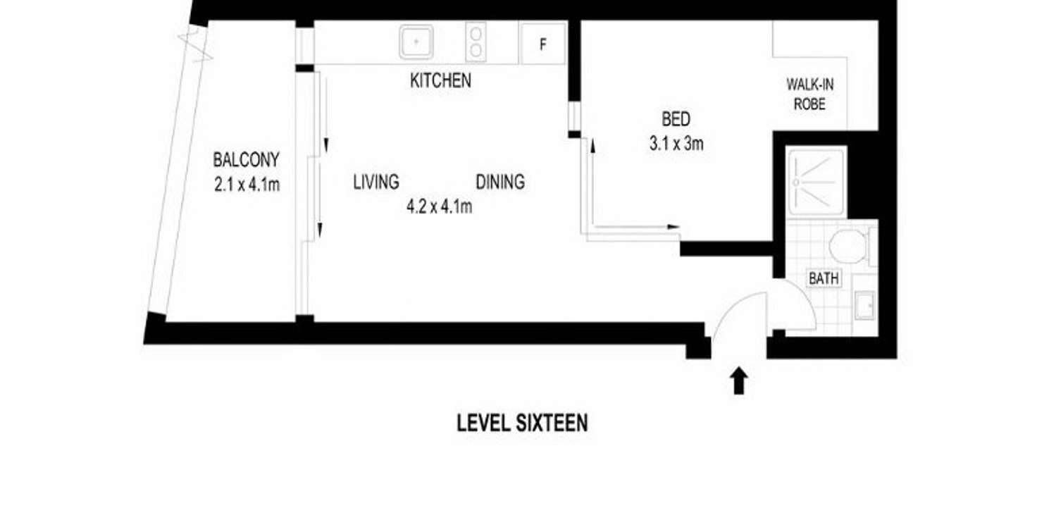 Floorplan of Homely apartment listing, 11605/8 Harbour Road, Hamilton QLD 4007