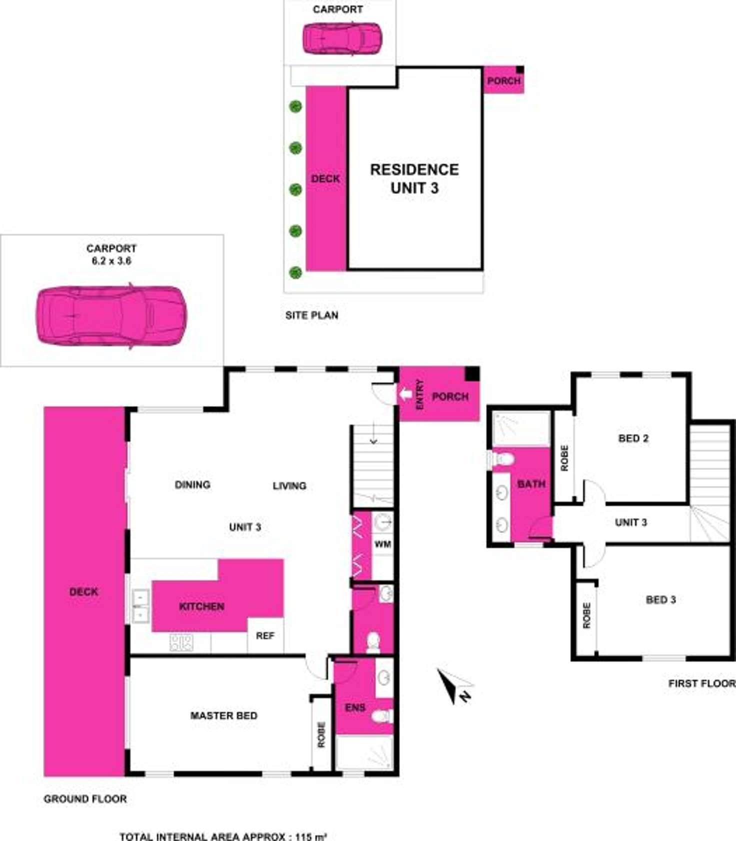 Floorplan of Homely townhouse listing, 3/22 George Street, Belmont VIC 3216