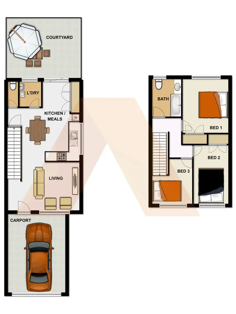 Floorplan of Homely townhouse listing, 20/18 Defiance Road, Logan Central QLD 4114