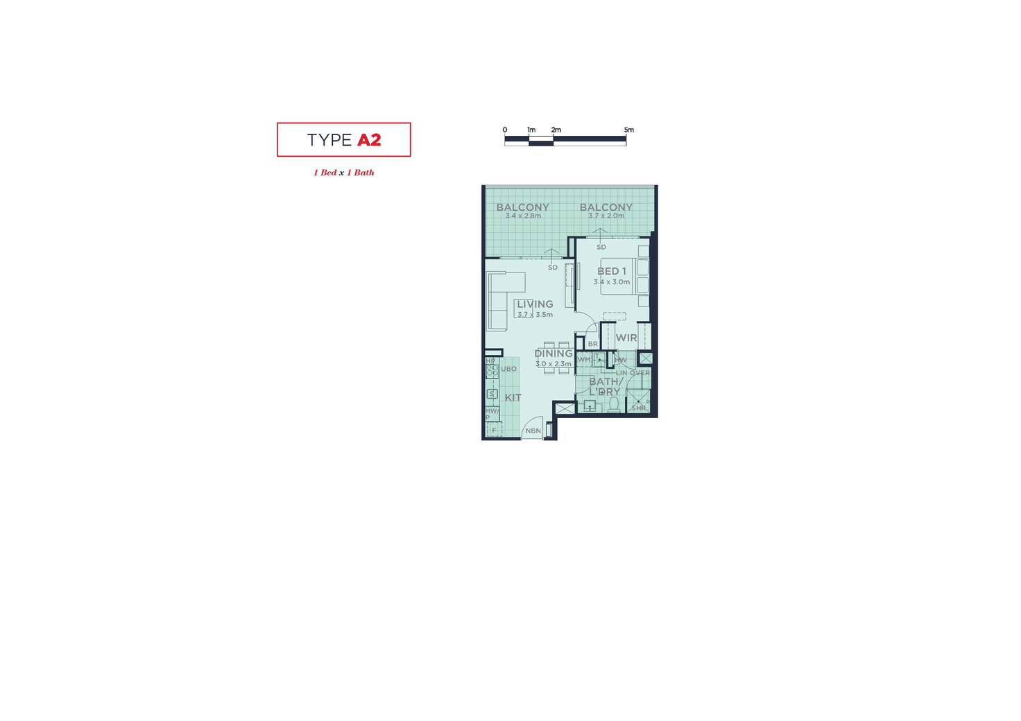 Floorplan of Homely apartment listing, 2404/63 Adelaide Terrace, East Perth WA 6004