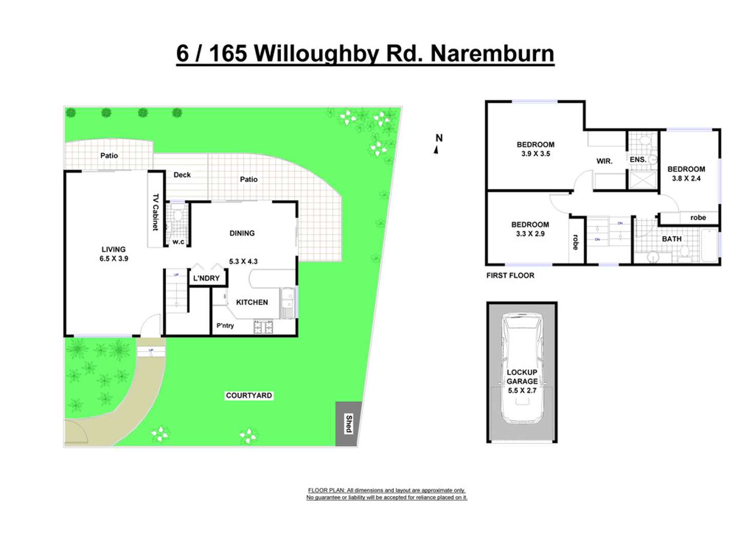 Floorplan of Homely townhouse listing, 6/165 Willoughby Road, Naremburn NSW 2065