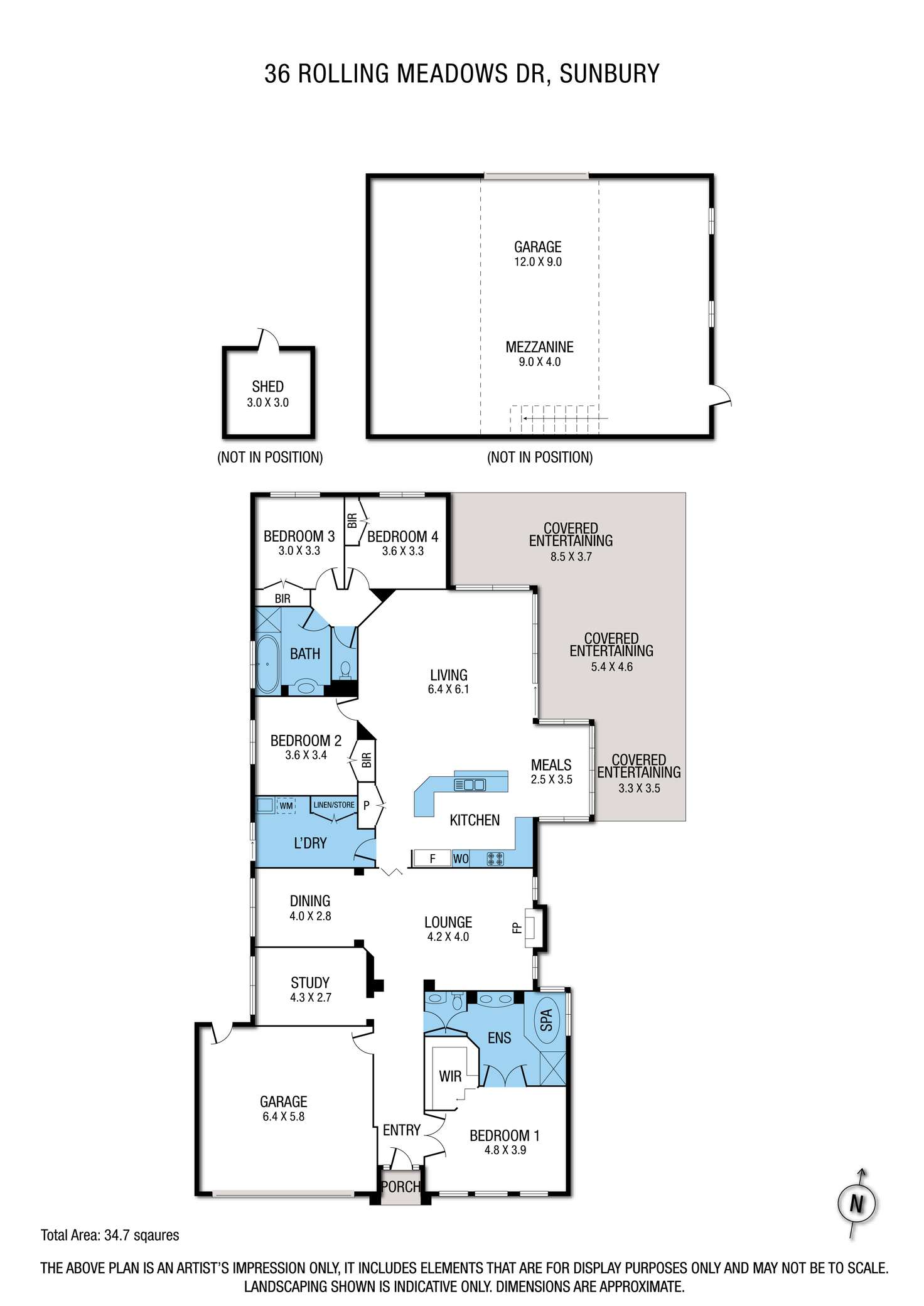 Floorplan of Homely house listing, 36 Rolling Meadows Drive, Sunbury VIC 3429