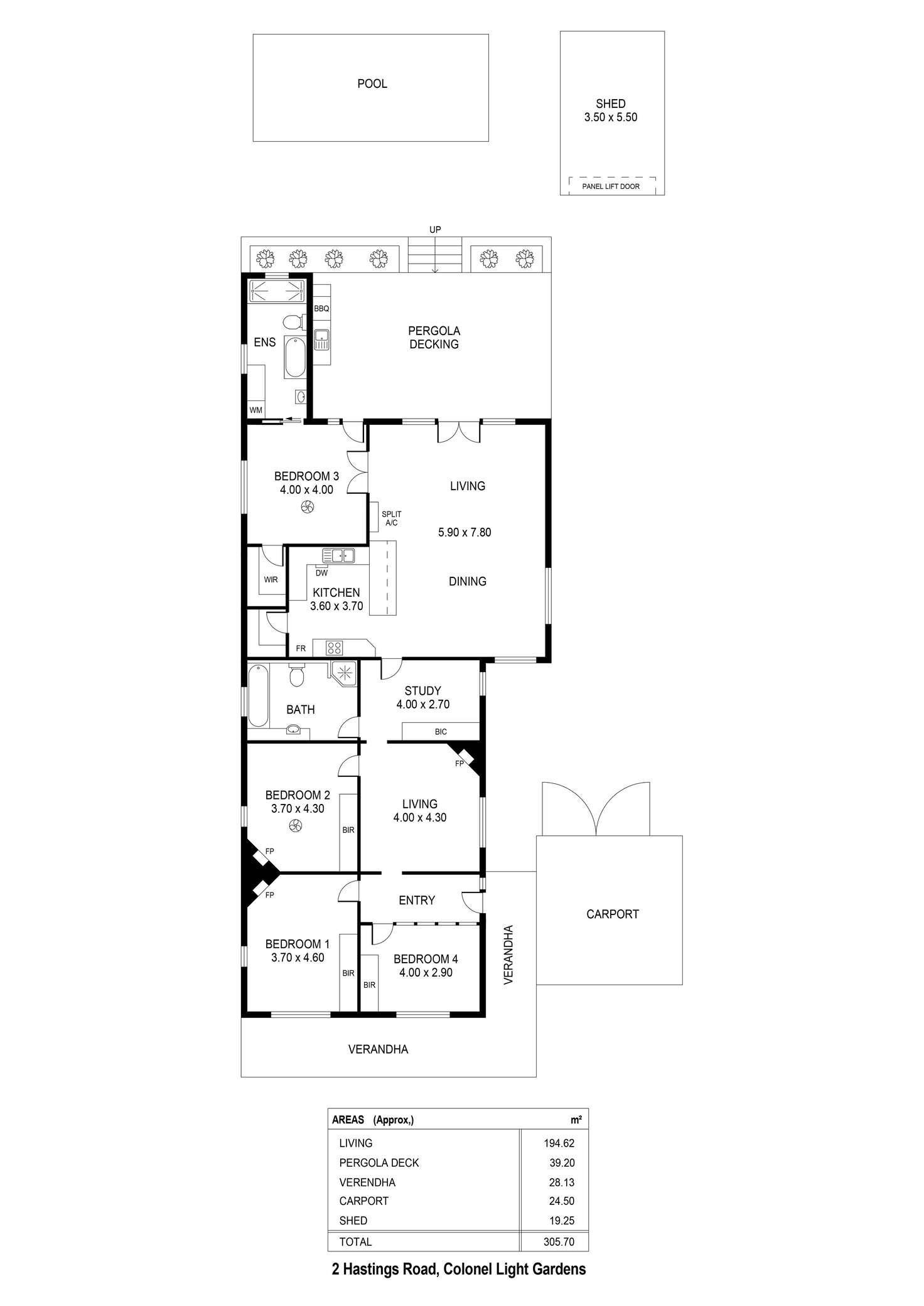 Floorplan of Homely house listing, 2 Hastings Road, Colonel Light Gardens SA 5041