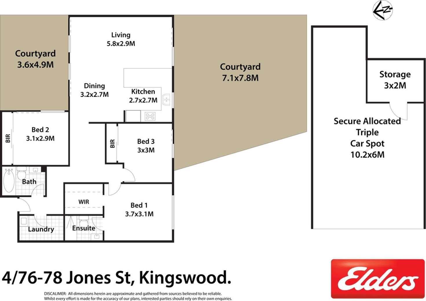 Floorplan of Homely unit listing, 4/76-78 Jones Street, Kingswood NSW 2747