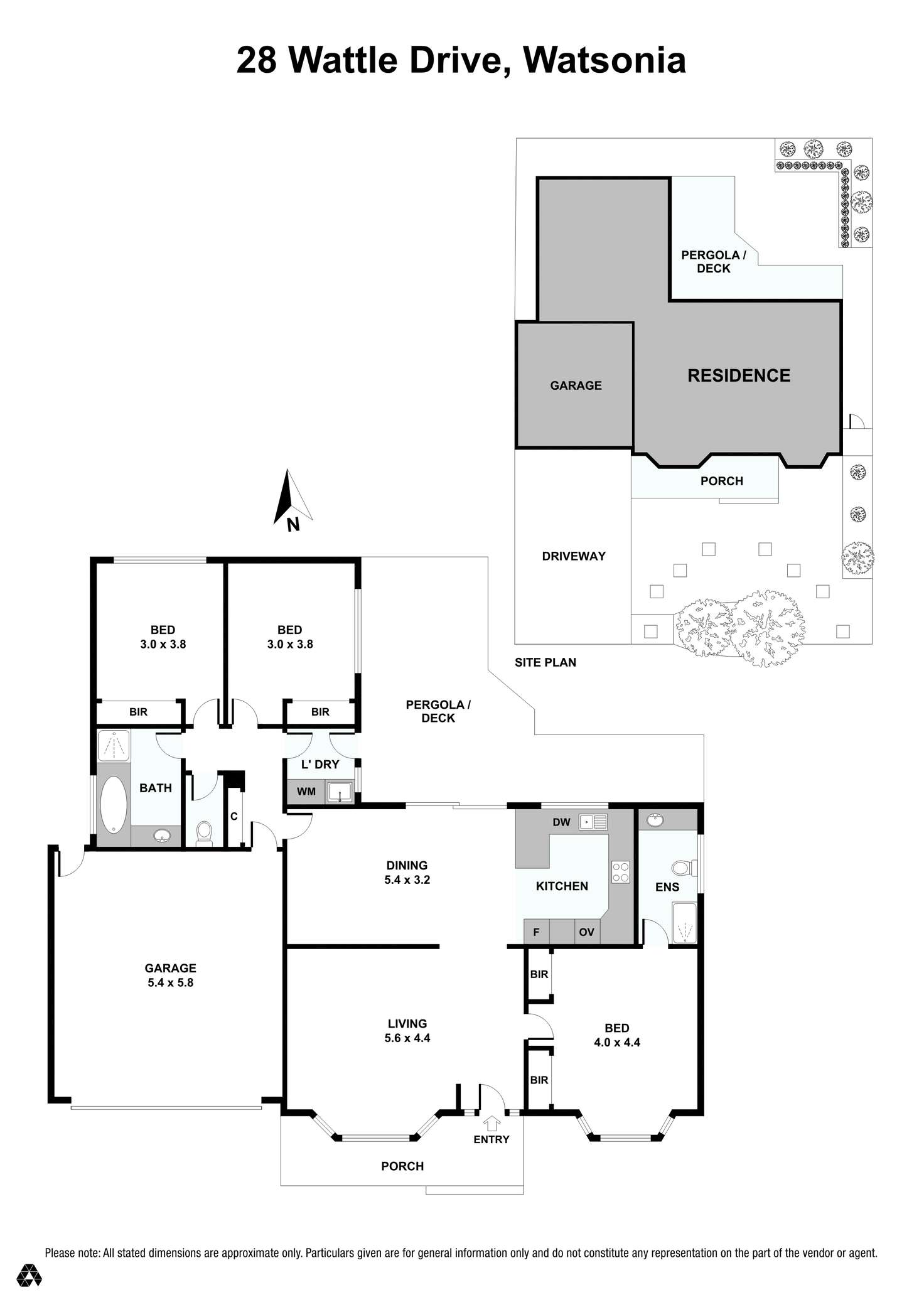 Floorplan of Homely unit listing, 28 Wattle Drive, Watsonia VIC 3087