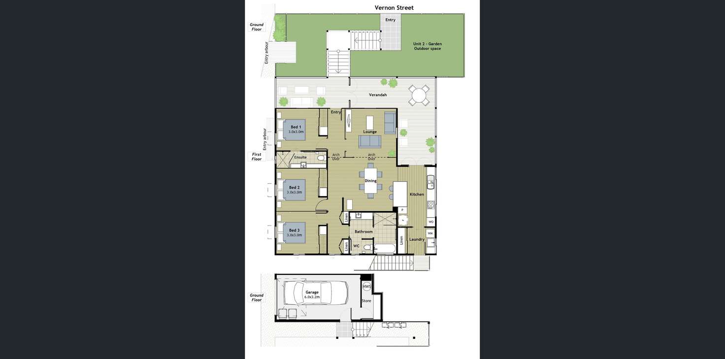 Floorplan of Homely townhouse listing, 2/105 Vernon Street, Nundah QLD 4012