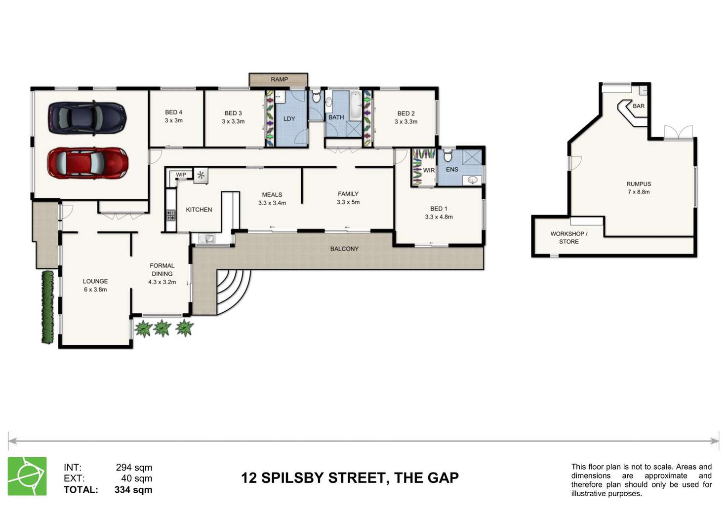 Floorplan of Homely house listing, 12 Spilsby Place, The Gap QLD 4061