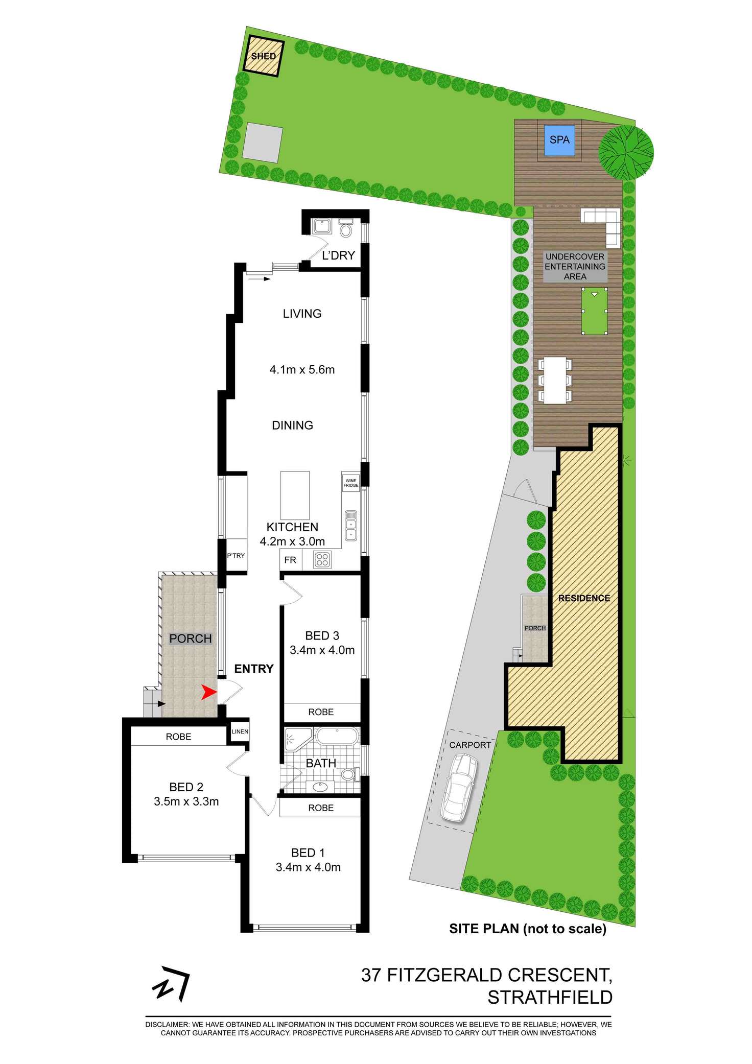 Floorplan of Homely house listing, 37 FITZGERALD CRESCENT, Strathfield NSW 2135