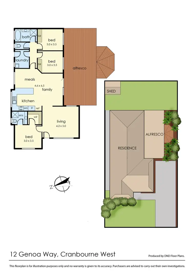 Floorplan of Homely house listing, 12 Genoa Way, Cranbourne West VIC 3977