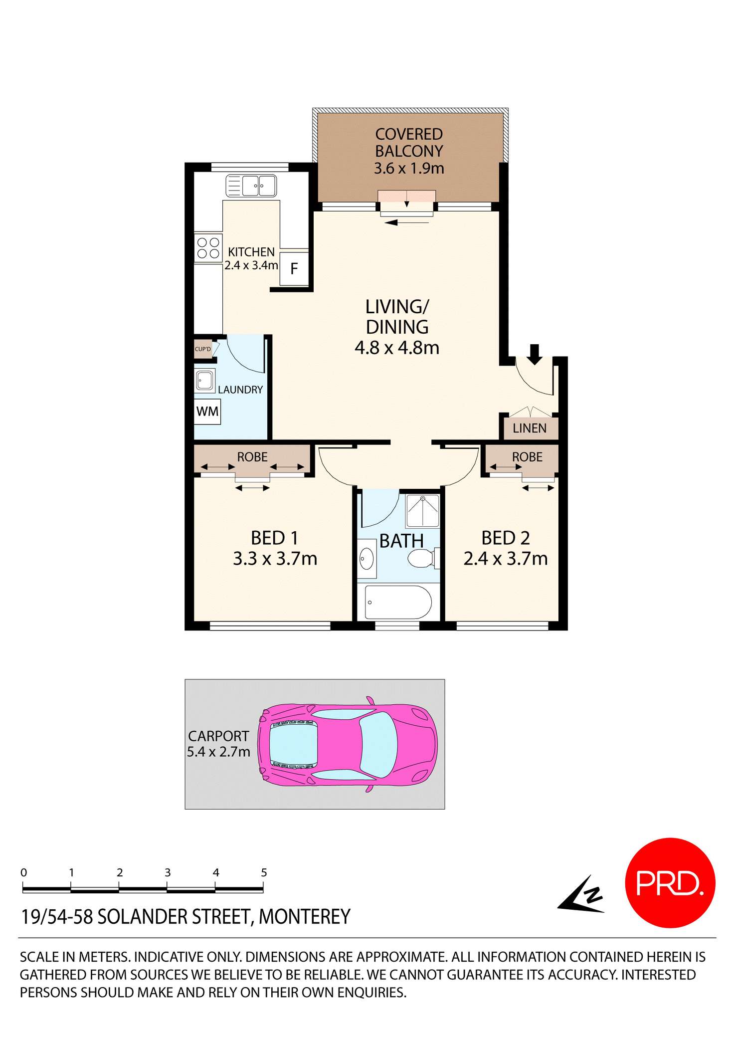 Floorplan of Homely apartment listing, 19/54-58 Solander Street, Monterey NSW 2217