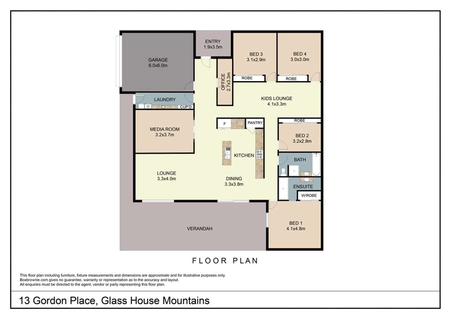 Floorplan of Homely house listing, 13 Gordon Place, Glass House Mountains QLD 4518