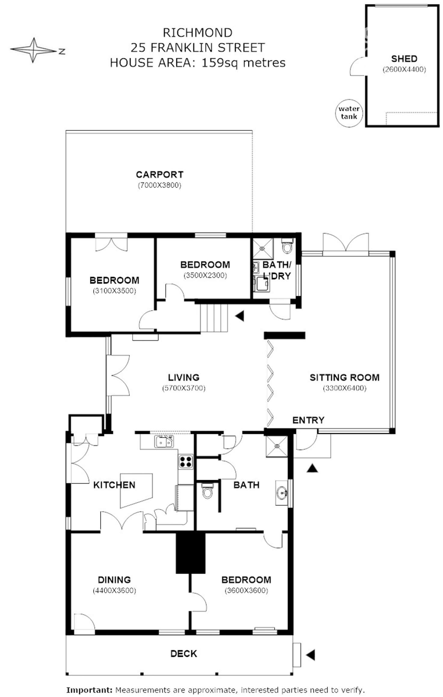 Floorplan of Homely house listing, 25 Franklin Street, Richmond TAS 7025