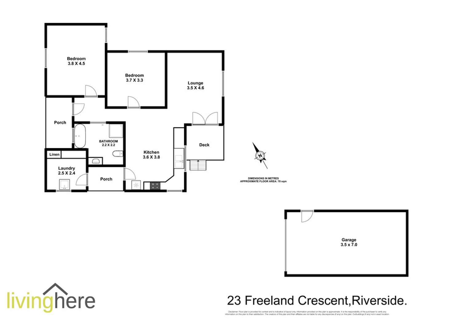 Floorplan of Homely house listing, 23 Freeland Crescent, Riverside TAS 7250