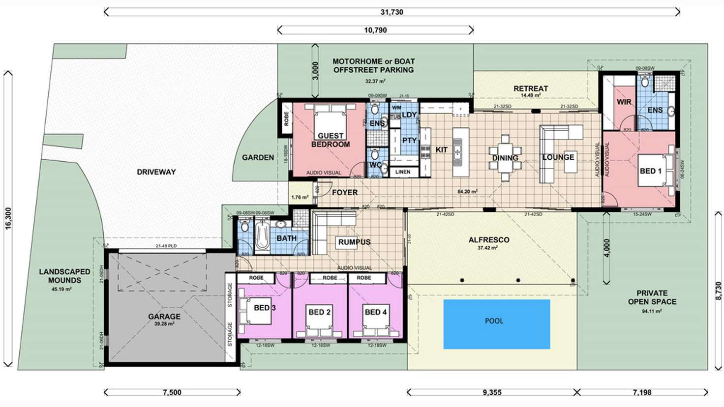 Floorplan of Homely house listing, 30 Aquila Circuit, Banksia Beach QLD 4507