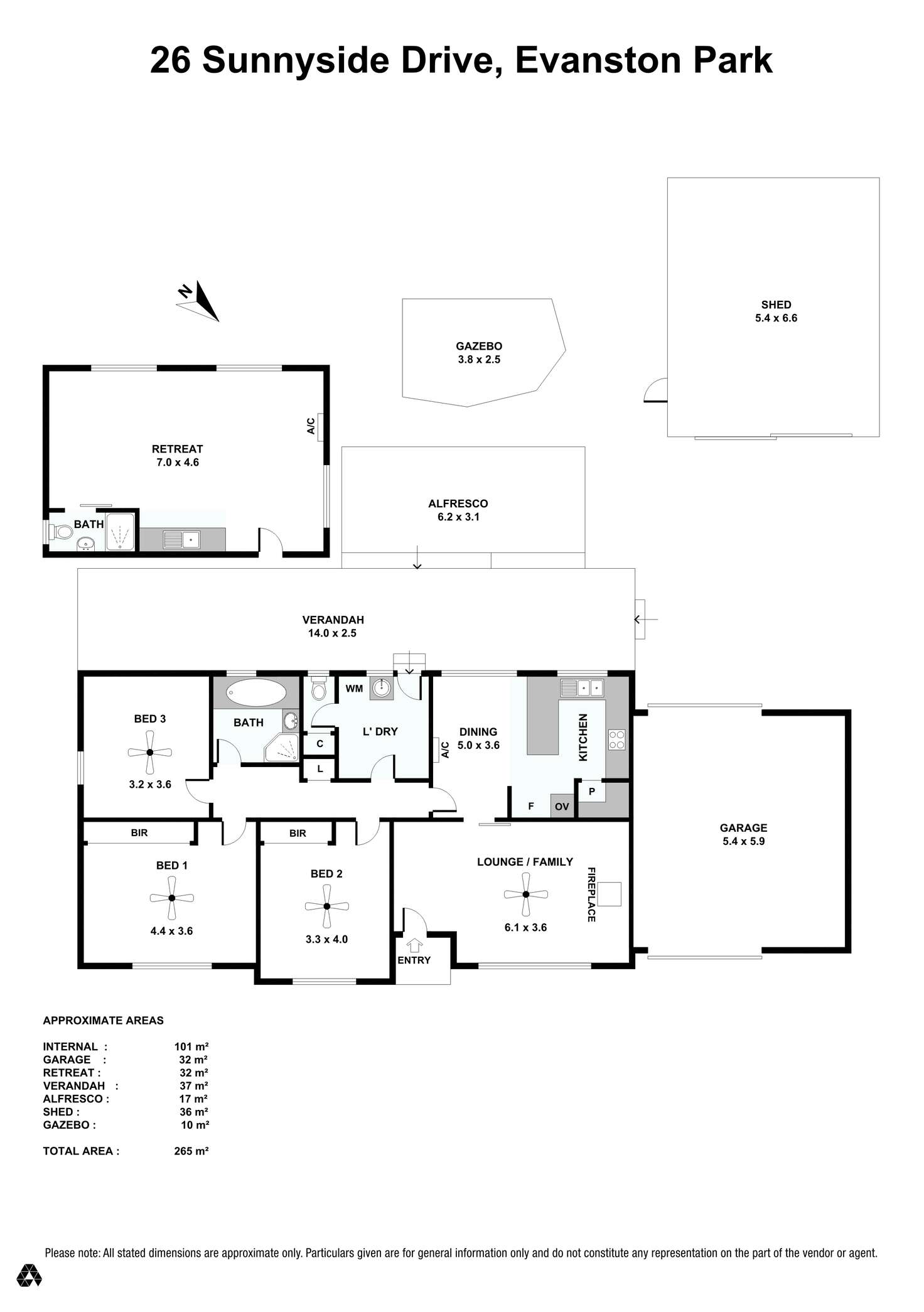 Floorplan of Homely house listing, 26 Sunnyside Drive, Evanston Park SA 5116