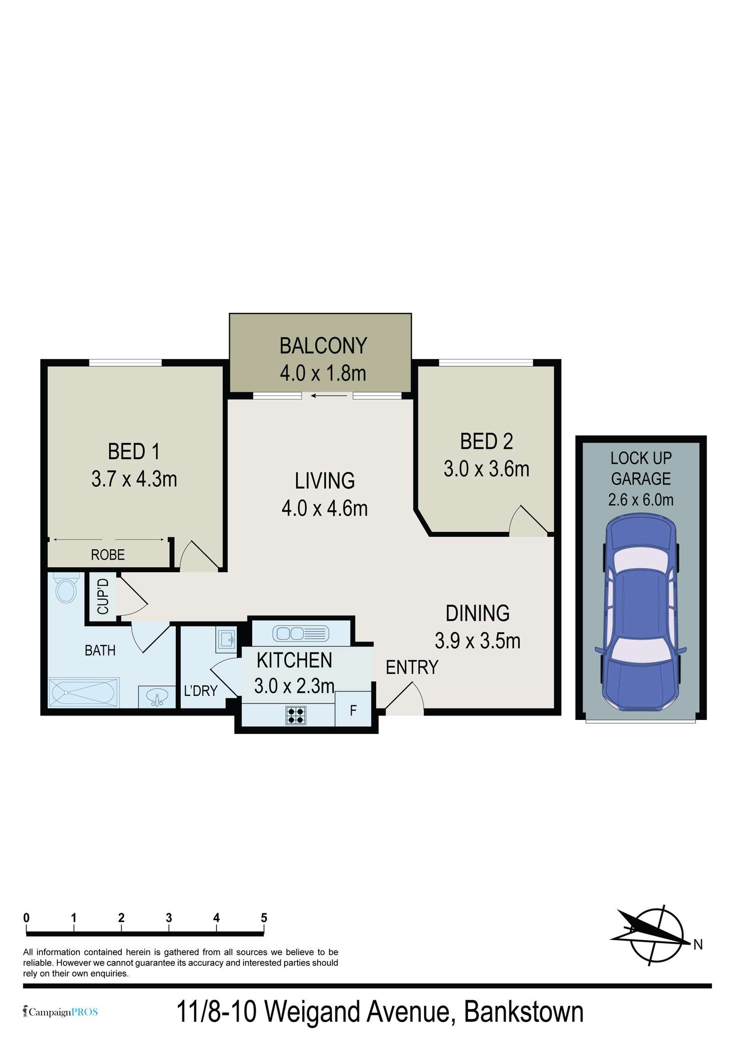 Floorplan of Homely apartment listing, 11/8-10 Weigand Ave, Bankstown NSW 2200