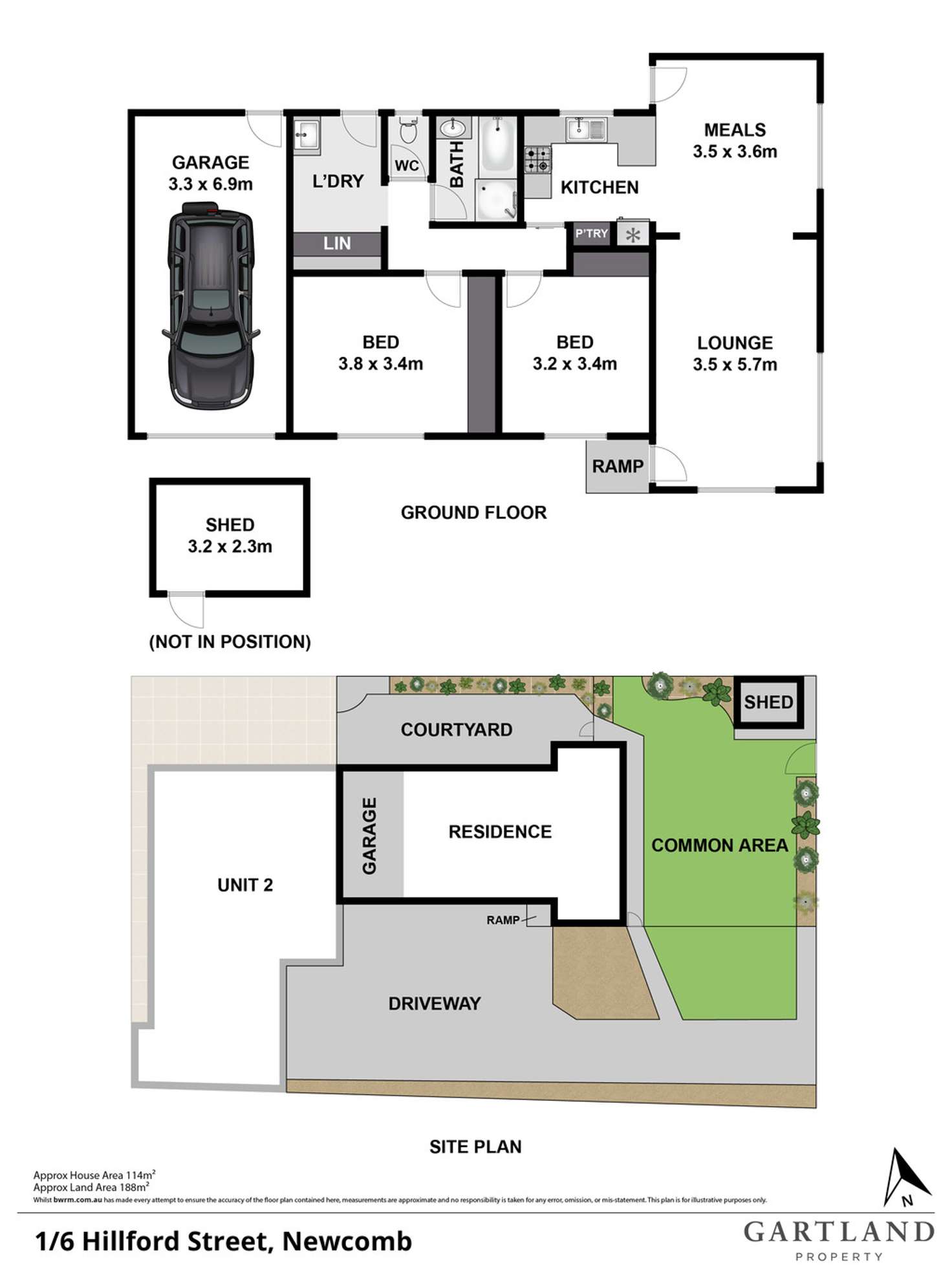 Floorplan of Homely house listing, 1/6 Hillford Street, Newcomb VIC 3219
