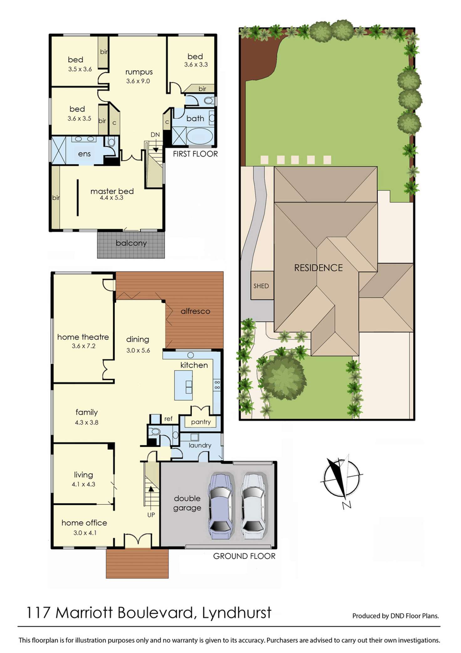 Floorplan of Homely house listing, 117 Marriott Boulevard, Lyndhurst VIC 3975