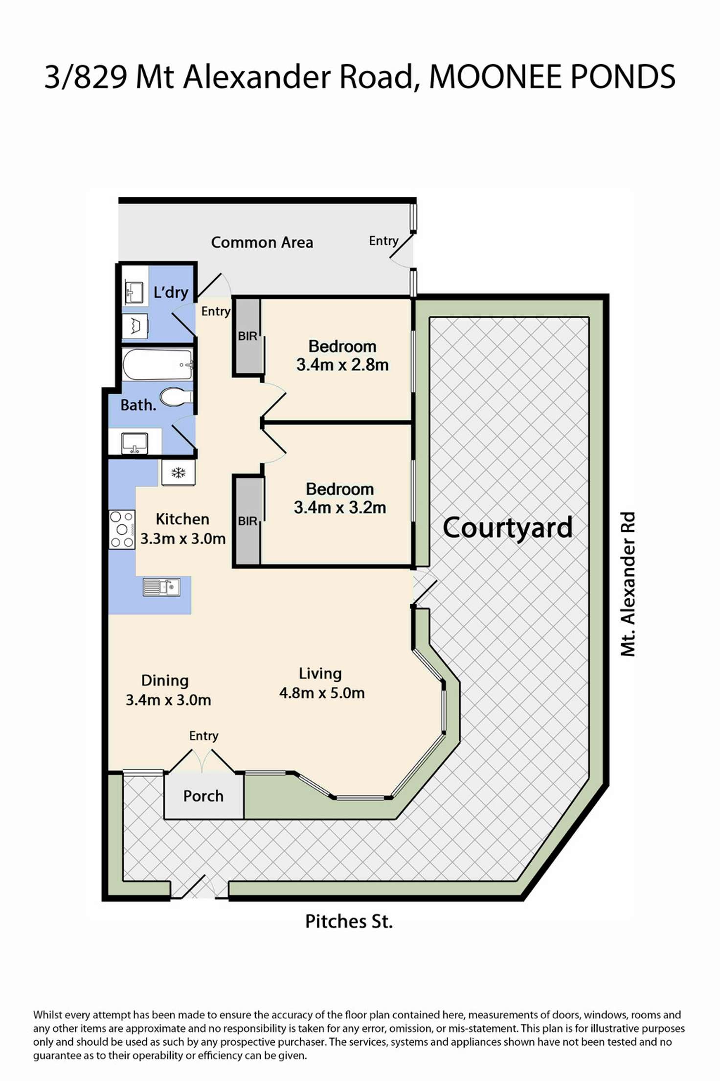 Floorplan of Homely apartment listing, 3/829 Mt Alexander Road, Moonee Ponds VIC 3039