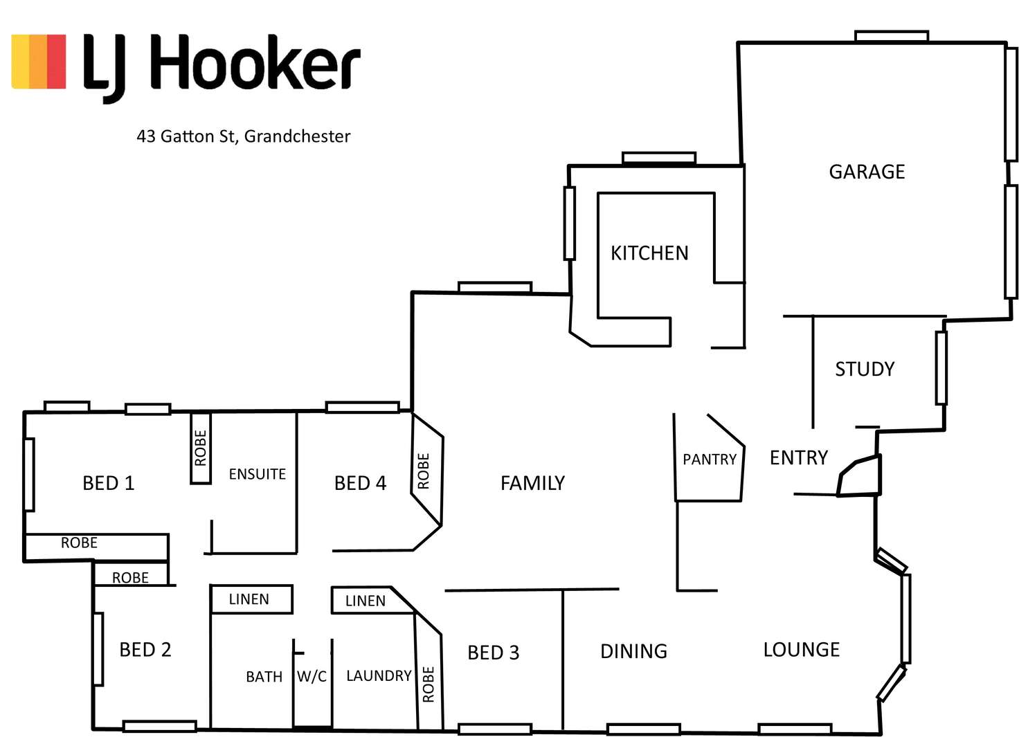 Floorplan of Homely house listing, 43 Gatton St, Grandchester QLD 4340
