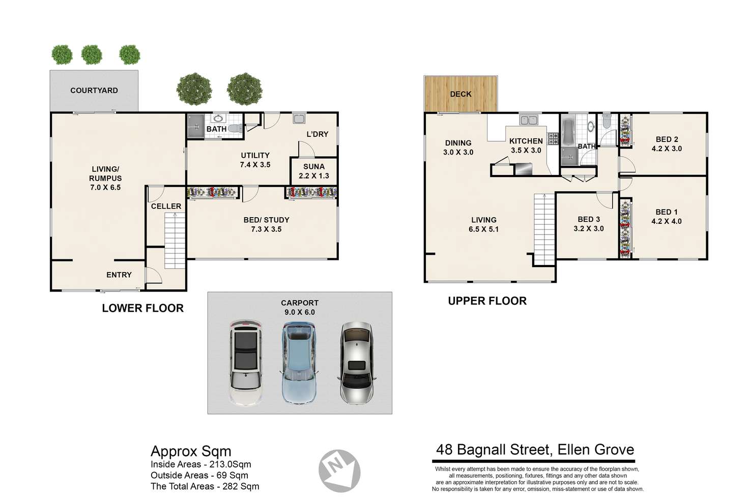 Floorplan of Homely acreageSemiRural listing, 48 Bagnall Street, Ellen Grove QLD 4078