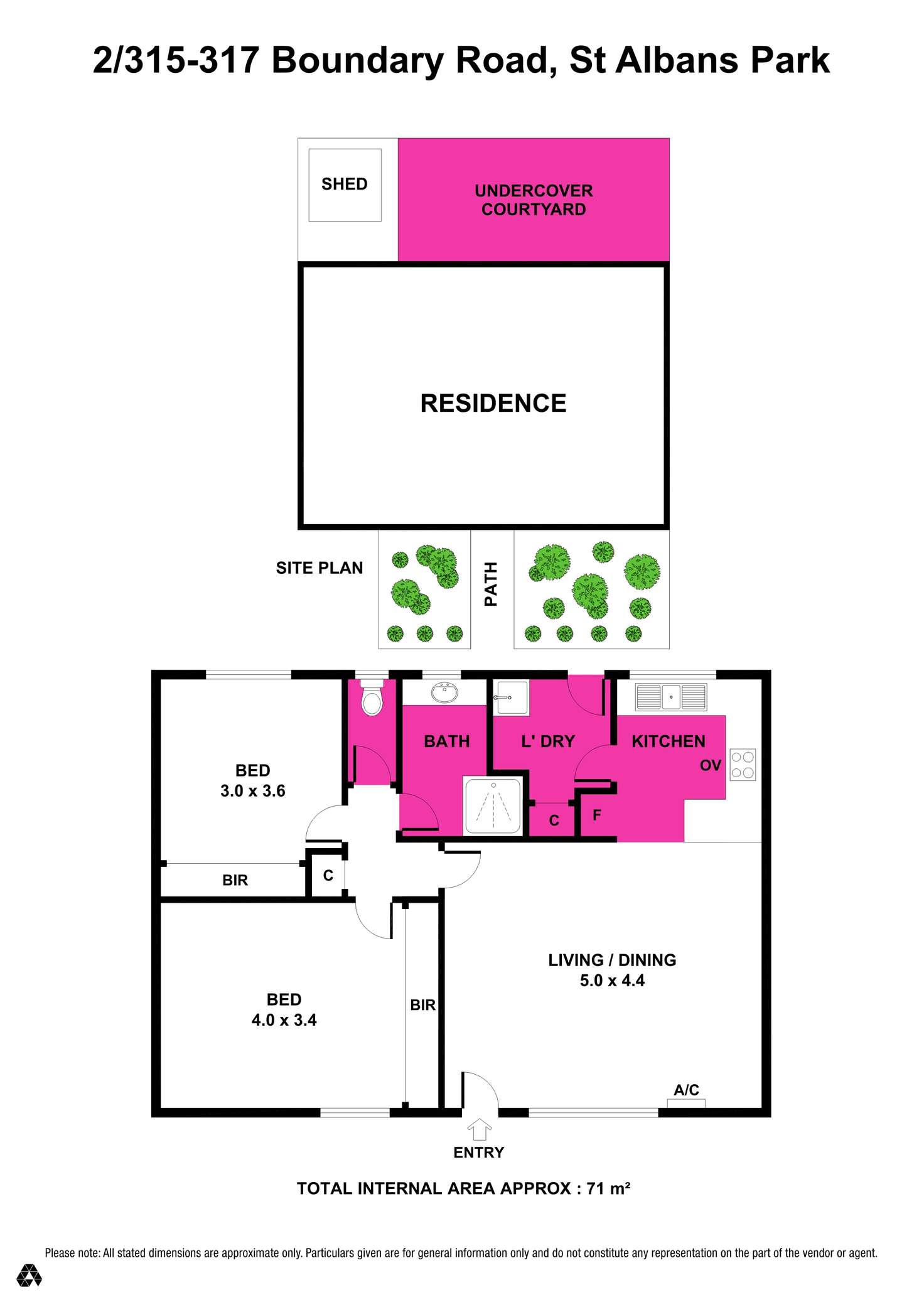 Floorplan of Homely unit listing, 2/315-317 Boundary Road, St Albans Park VIC 3219