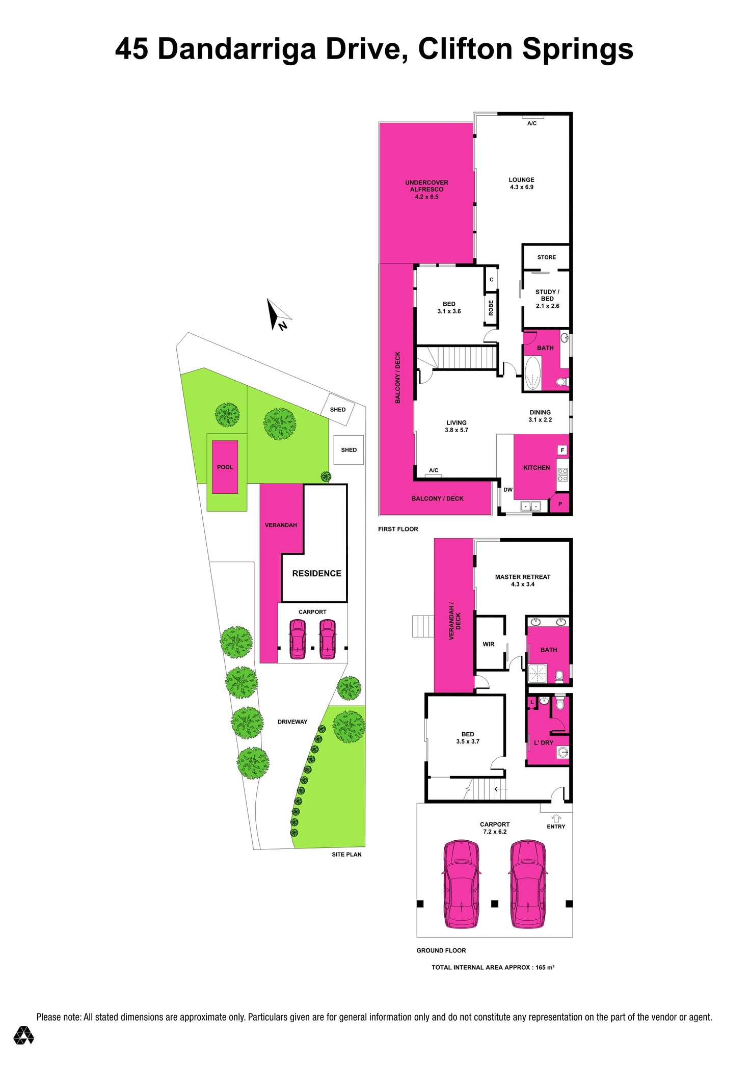 Floorplan of Homely house listing, 45 Dandarriga Drive, Clifton Springs VIC 3222