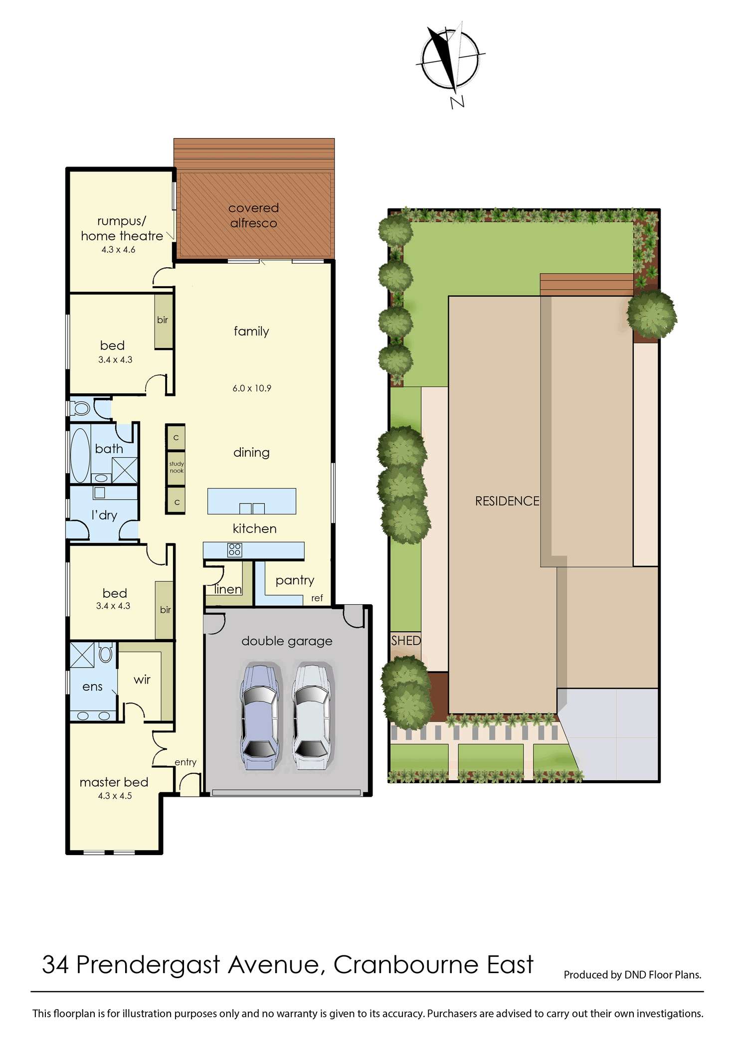Floorplan of Homely house listing, 34 Prendergast Avenue, Cranbourne East VIC 3977