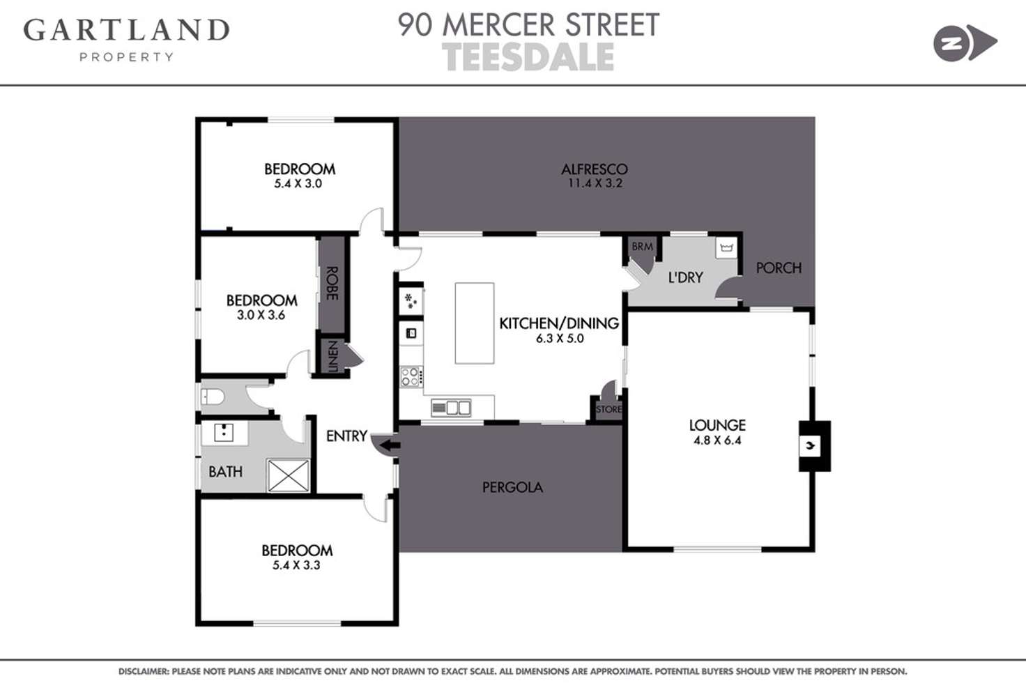 Floorplan of Homely house listing, 90 Mercer Street, Teesdale VIC 3328