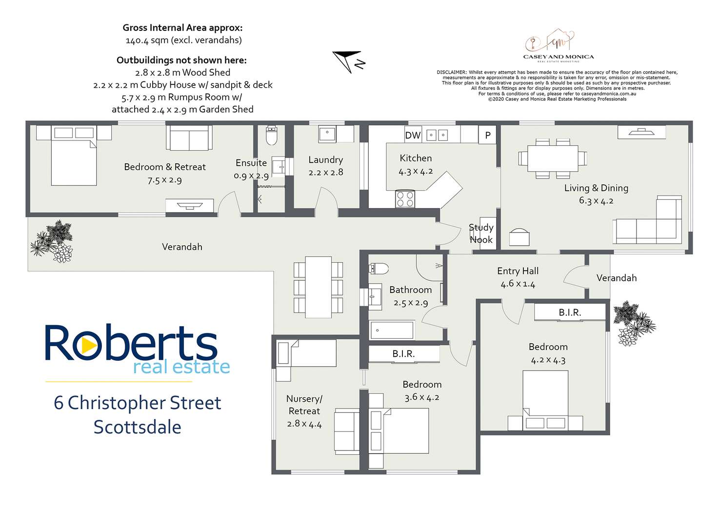 Floorplan of Homely house listing, 6 Christopher Street, Scottsdale TAS 7260