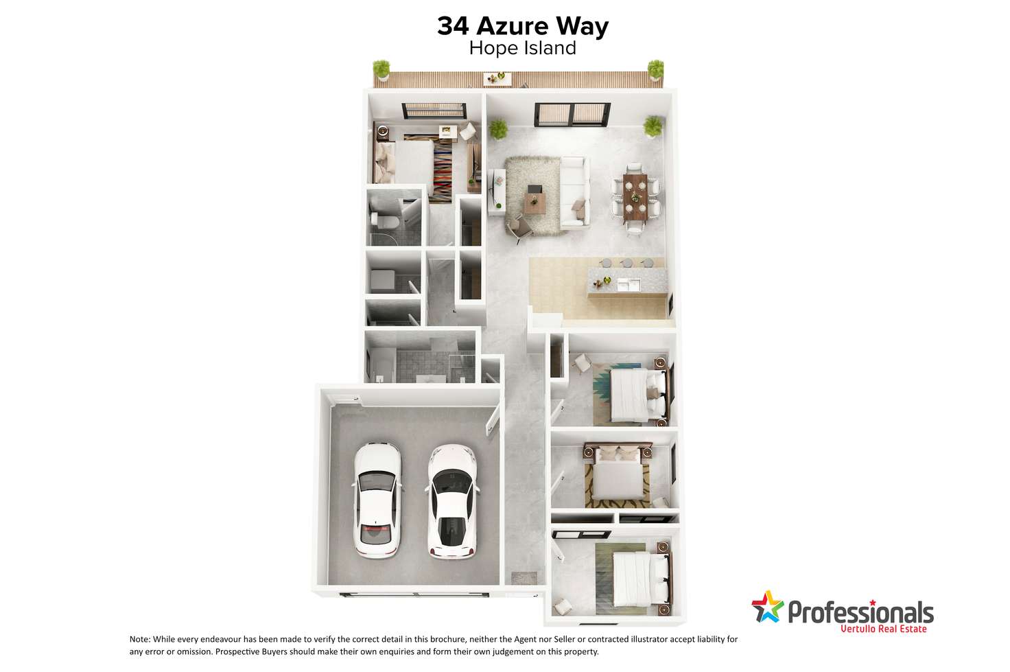 Floorplan of Homely house listing, 34 Azure Way, Hope Island QLD 4212