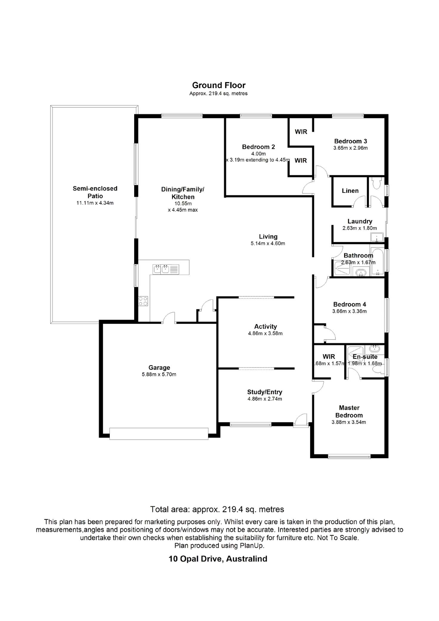 Floorplan of Homely house listing, 10 Opal Drive, Australind WA 6233
