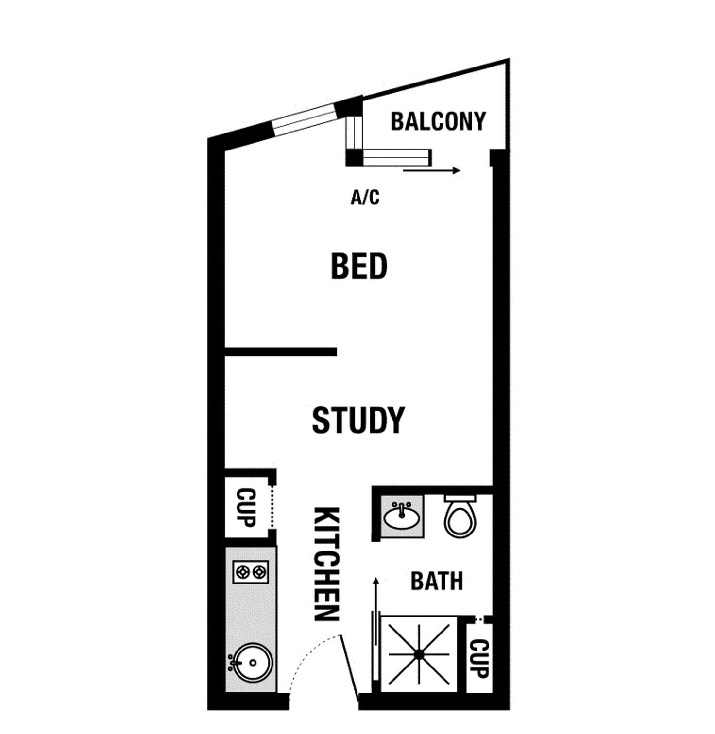 Floorplan of Homely apartment listing, 1201/131 Pelham St, Carlton VIC 3053