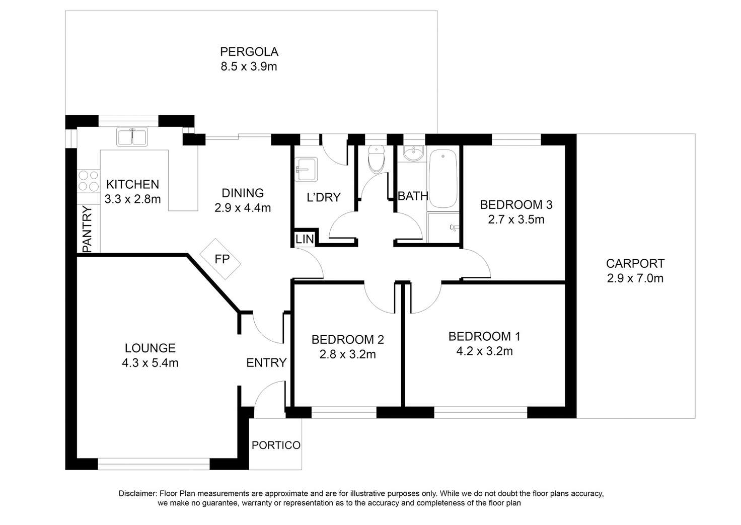 Floorplan of Homely house listing, 8 Leray Avenue, Mount Gambier SA 5290