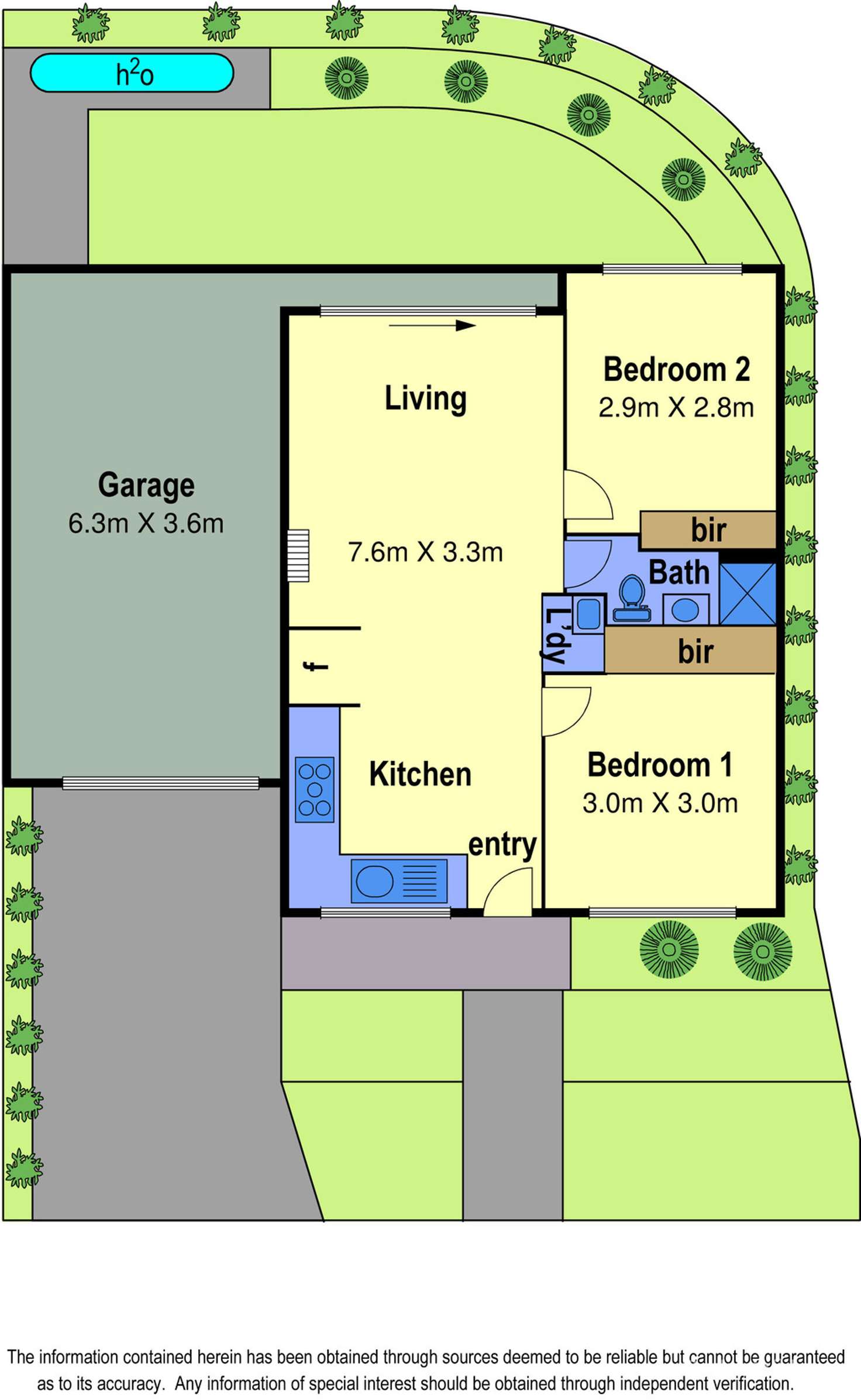 Floorplan of Homely unit listing, 1/44-46 Yellow Brick Road, Doreen VIC 3754