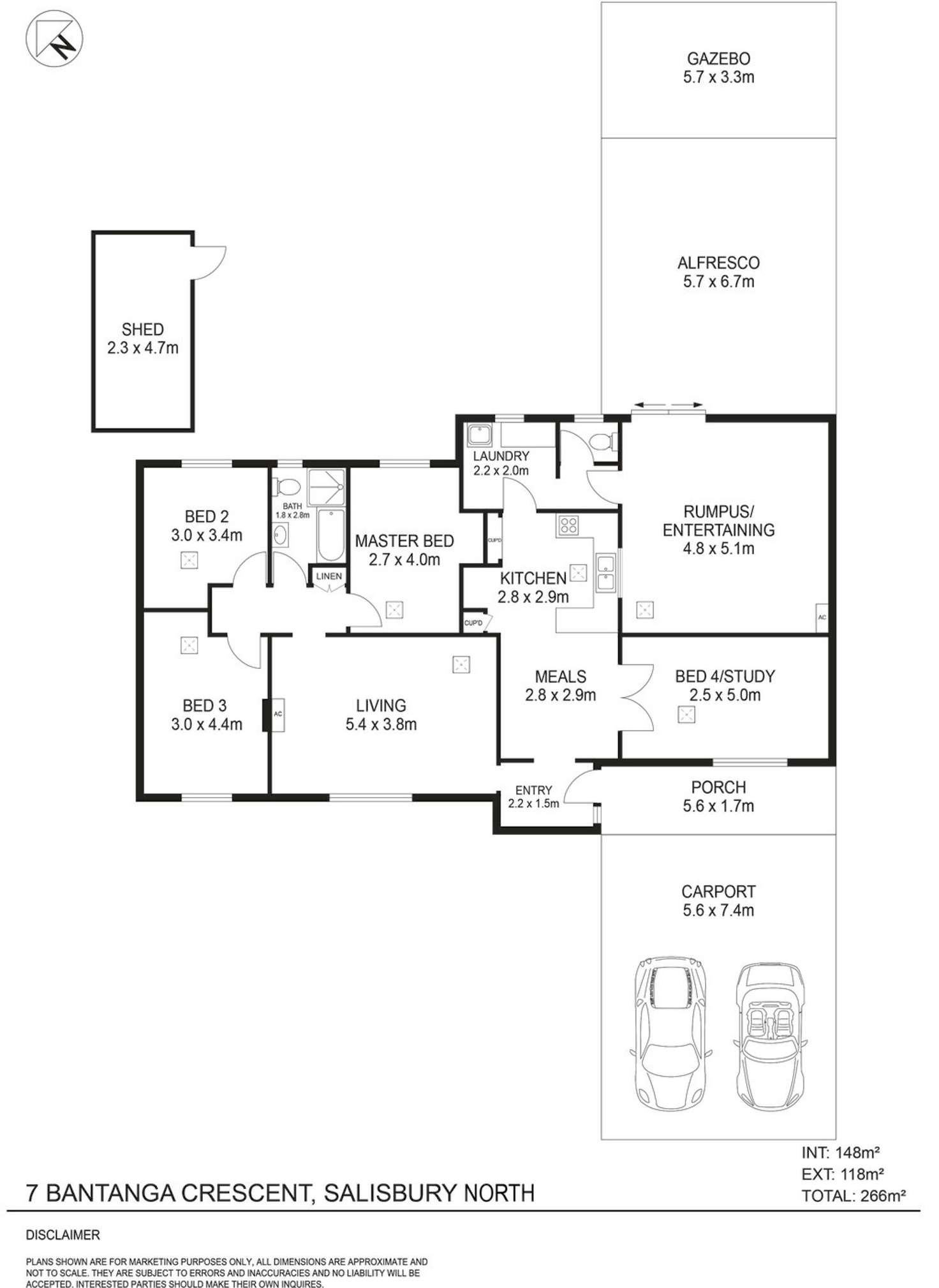 Floorplan of Homely house listing, 7 Bantanga Crescent, Salisbury North SA 5108