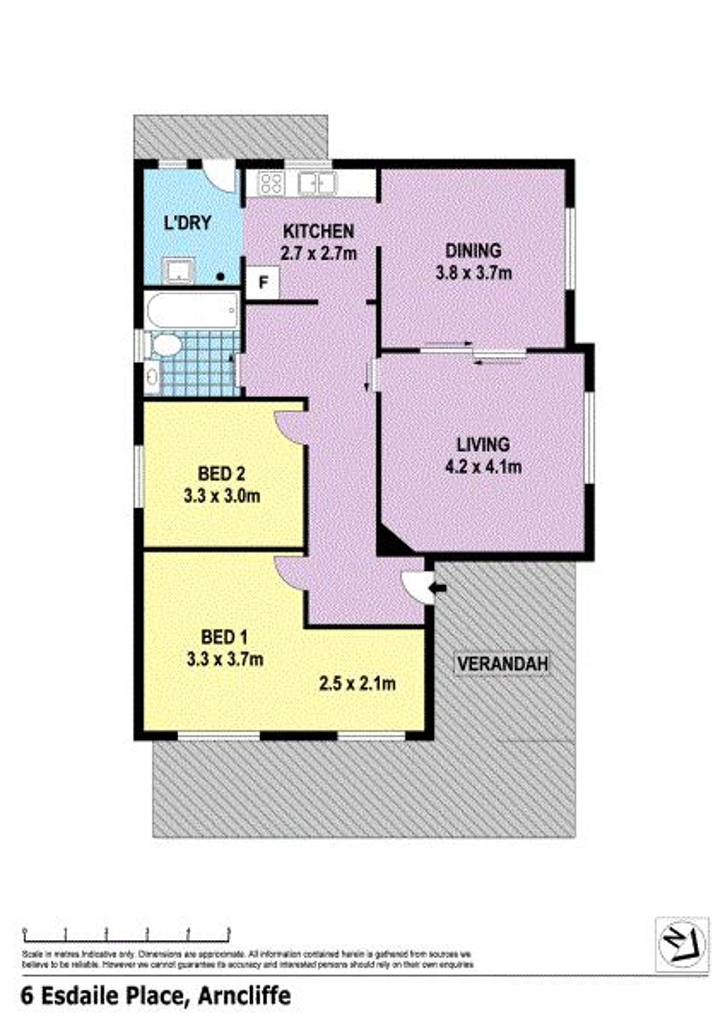 Floorplan of Homely house listing, 6 Esdaile Place, Arncliffe NSW 2205