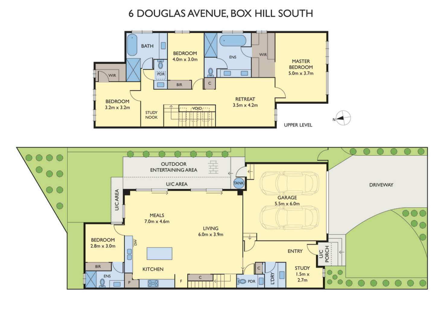 Floorplan of Homely townhouse listing, 6 Douglas Avenue, Box Hill South VIC 3128