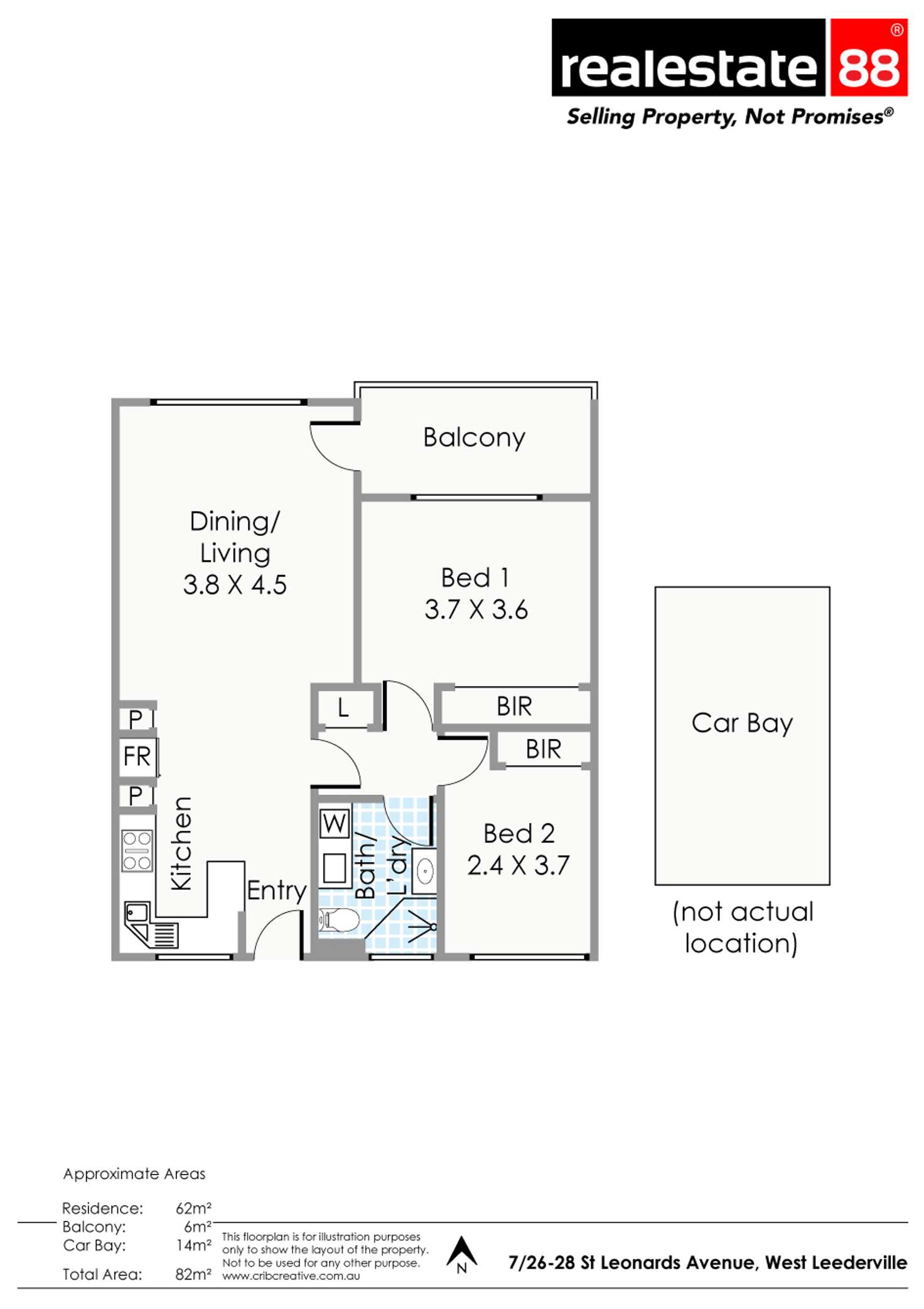 Floorplan of Homely apartment listing, 7/26-28 St Leonards Avenue, West Leederville WA 6007