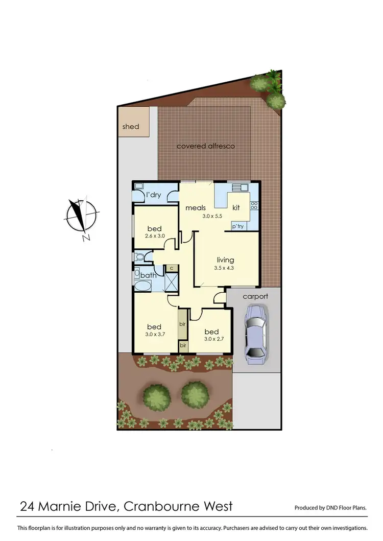 Floorplan of Homely house listing, 24 Marnie Drive, Cranbourne West VIC 3977